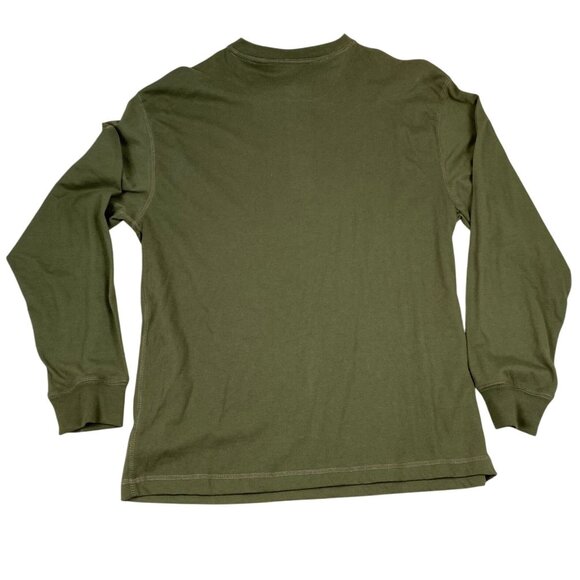 RedHead Mens Shirt M Green Henley Long Sleeve Cotton/Polyester Casual Everyday W - Picture 2 of 14
